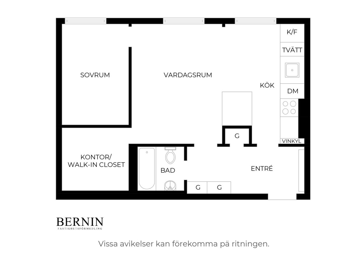 Bellevuevägen 2C – planritning 1