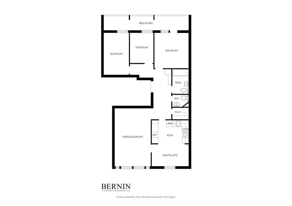 Per Albin Hanssons Väg 55B – planritning 1