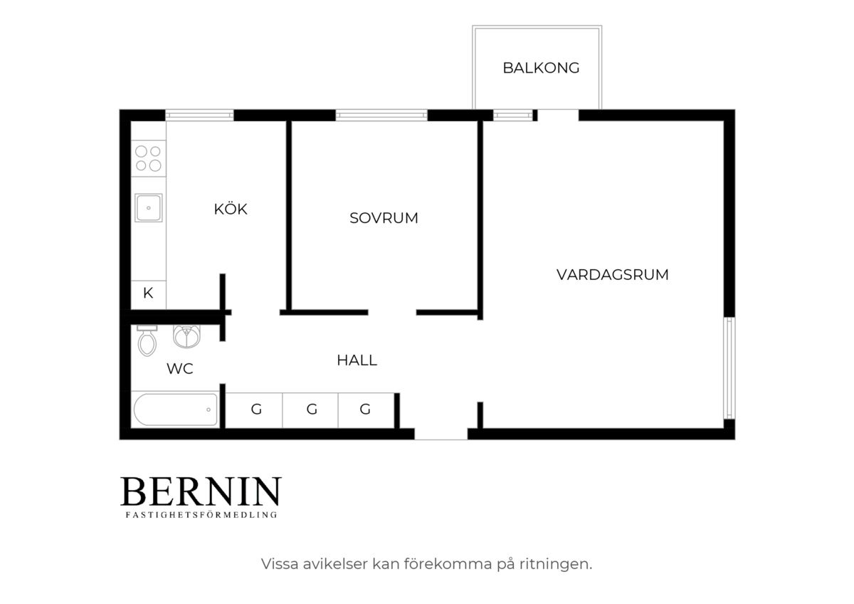 Vitemöllegatan 4H – planritning 1